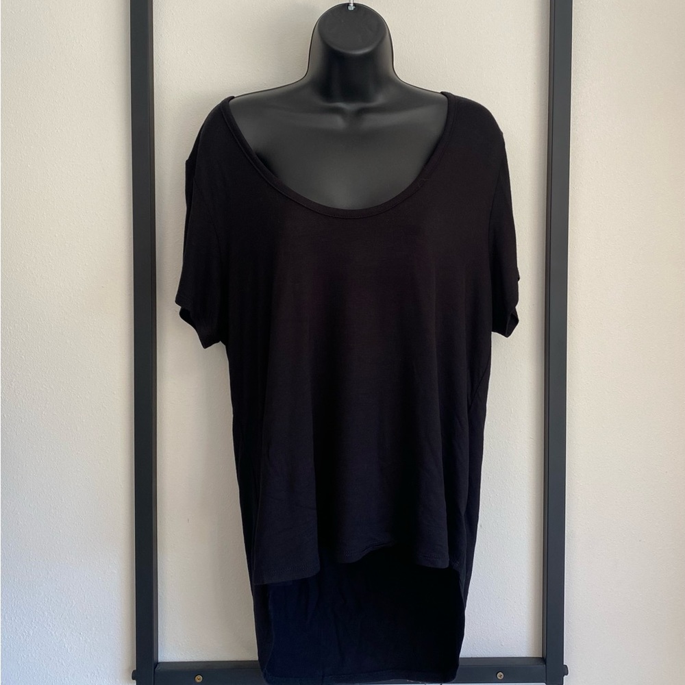Scoop Neck Black T-Shirt